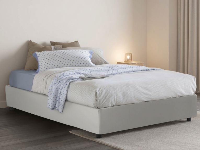 Letto piazza e mezza Americas, adatto per materasso Cm 120x200, Bianco