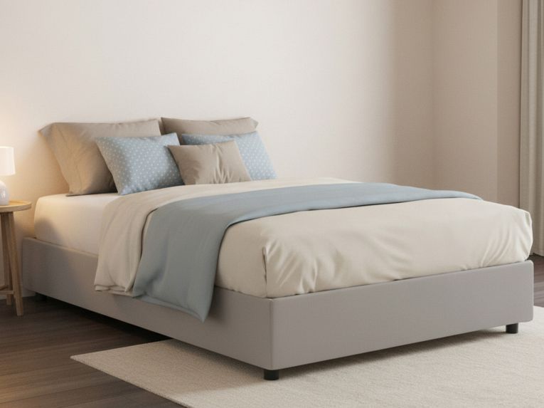 Letto piazza e mezza Anahi, con materasso Cm 120x190 incluso, Bianco