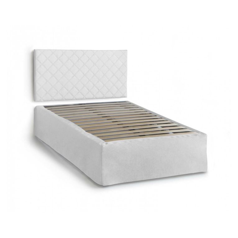 Letto piazza e mezza Anas, adatto a materasso da Cm 120x190, Bianco