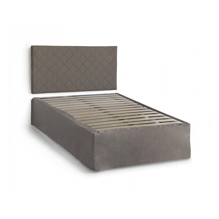 Letto piazza e mezza Anas, adatto a materasso da Cm 120x190, Tortora