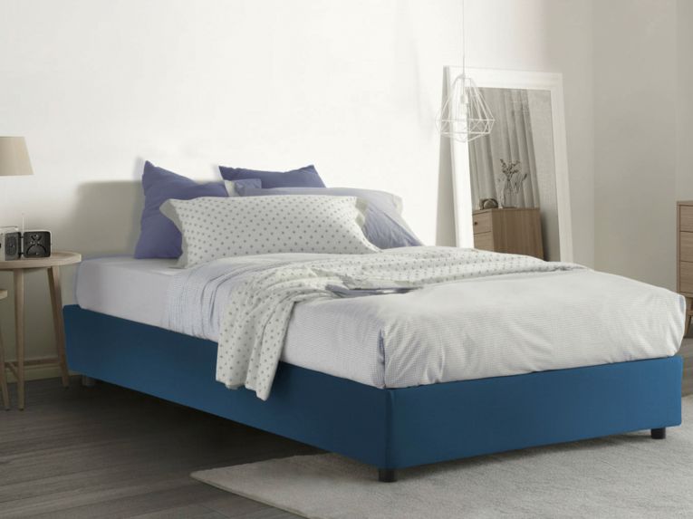 Letto piazza e mezza Andla, adatto per materasso Cm 120x200, Blu