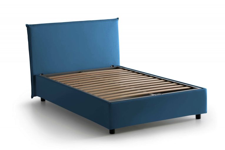 Letto piazza e mezza Anissa, adatto per materasso Cm 120x200, Blu