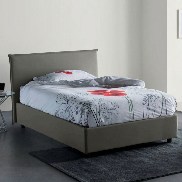 Letto piazza e mezza Anissa, adatto per materasso Cm 120x200, Grigio