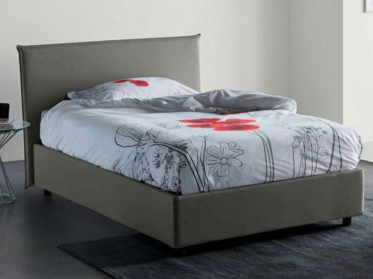 Letto piazza e mezza Anissa, adatto per materasso Cm 120x200, Grigio