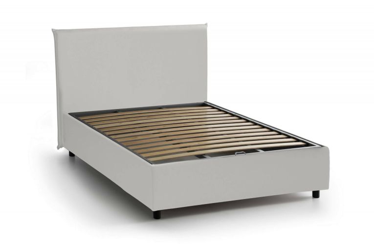 Letto piazza e mezza Ante, con materasso Cm 120x190 incluso, Bianco