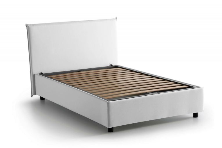 Letto piazza e mezza Anyta, adatto per materasso Cm 120x190, Bianco