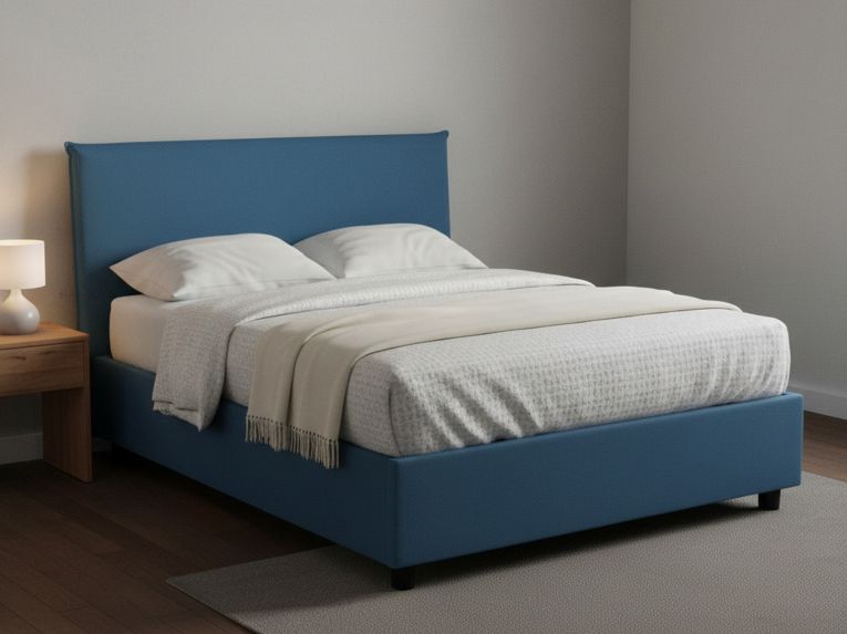 Letto piazza e mezza Anyta, adatto per materasso Cm 120x190, Blu