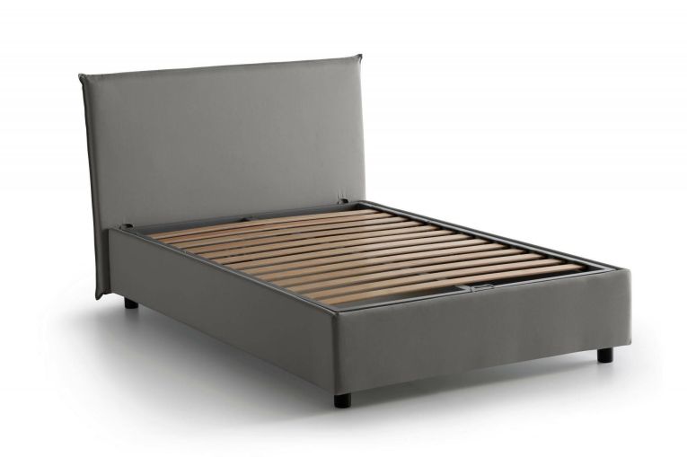 Letto piazza e mezza Anyta, adatto per materasso Cm 120x190, Grigio