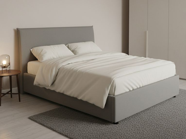 Letto piazza e mezza Anyta, adatto per materasso Cm 120x190, Grigio