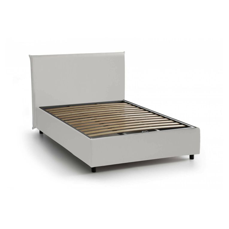 Letto piazza e mezza April, adatto per materasso Cm 120x200, Bianco