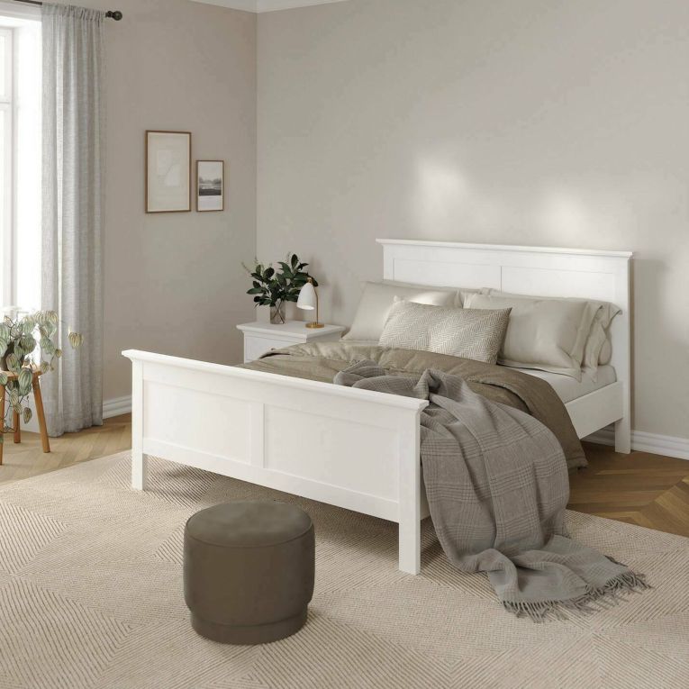 Letto piazza e mezza Armungia, 172x213 h110 cm, Bianco