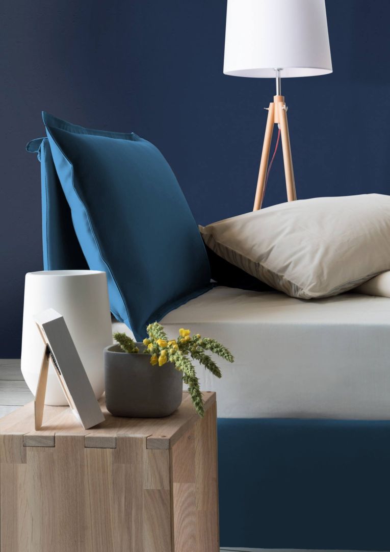 Letto piazza e mezza Arnaldo, adatto per materasso Cm 120x200, Blu
