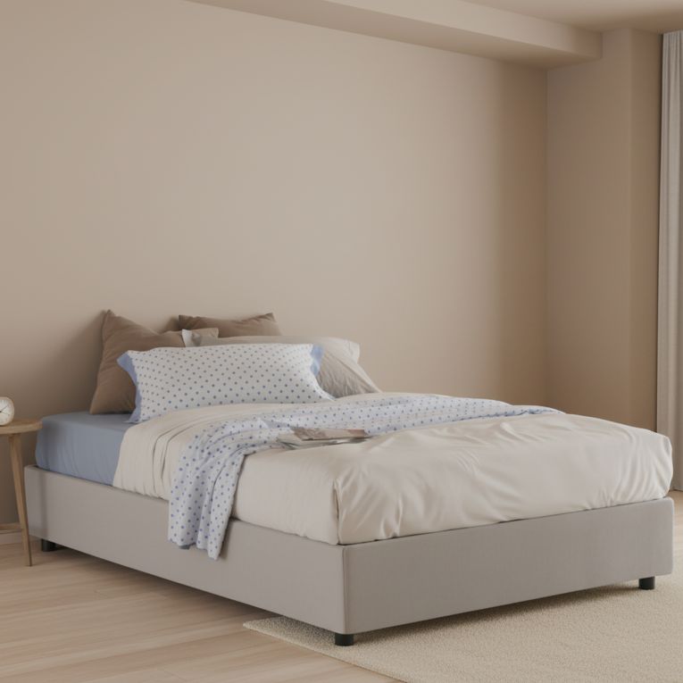 Letto piazza e mezza Arnoldi, con materasso Cm 120x200 incluso, Bianco