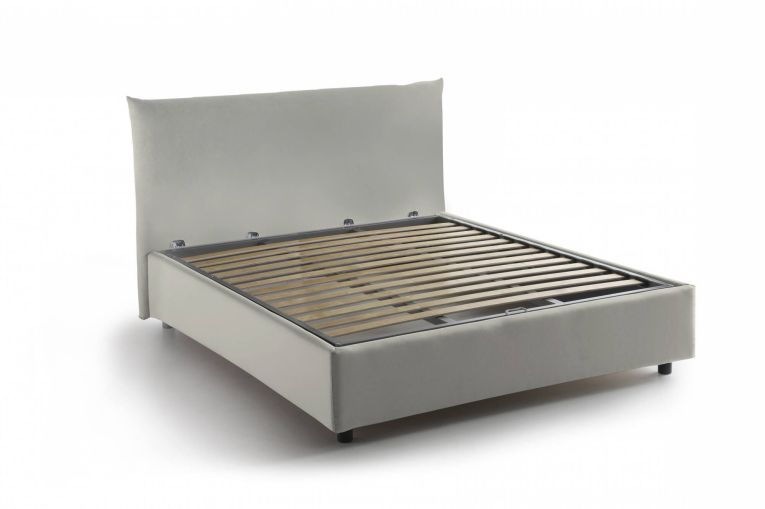 Letto piazza e mezza Arpaise, con materasso Cm 120x190 incluso, Beige