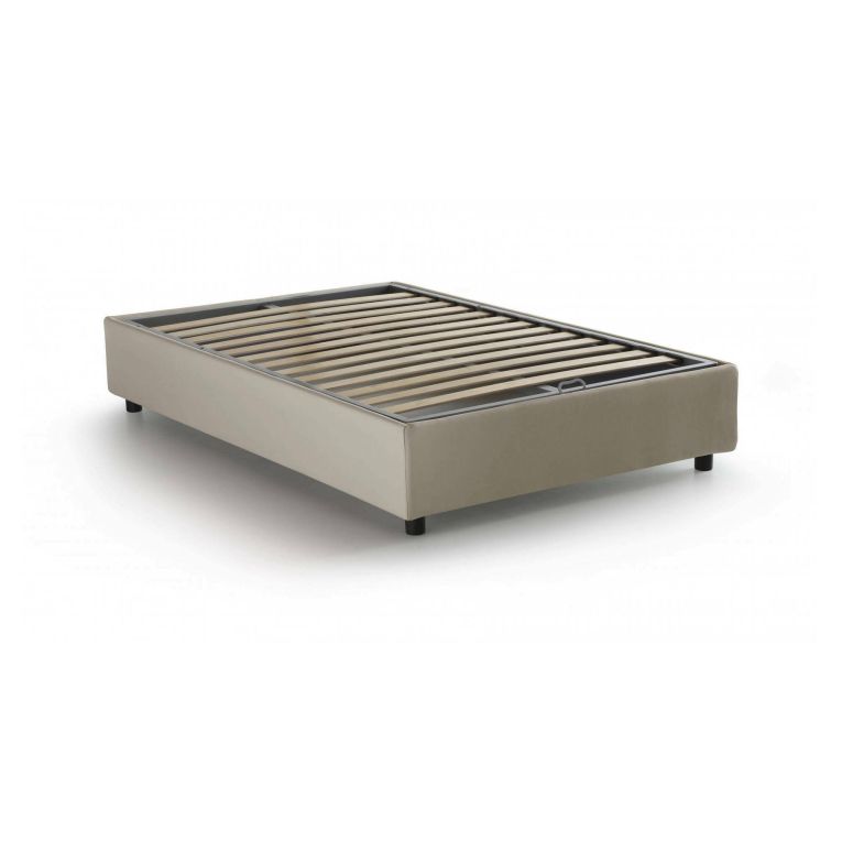 Letto piazza e mezza Asid, adatto per materasso Cm 120x190, Beige