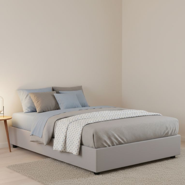Letto piazza e mezza Atar, con materasso Cm 120x190 incluso, Bianco