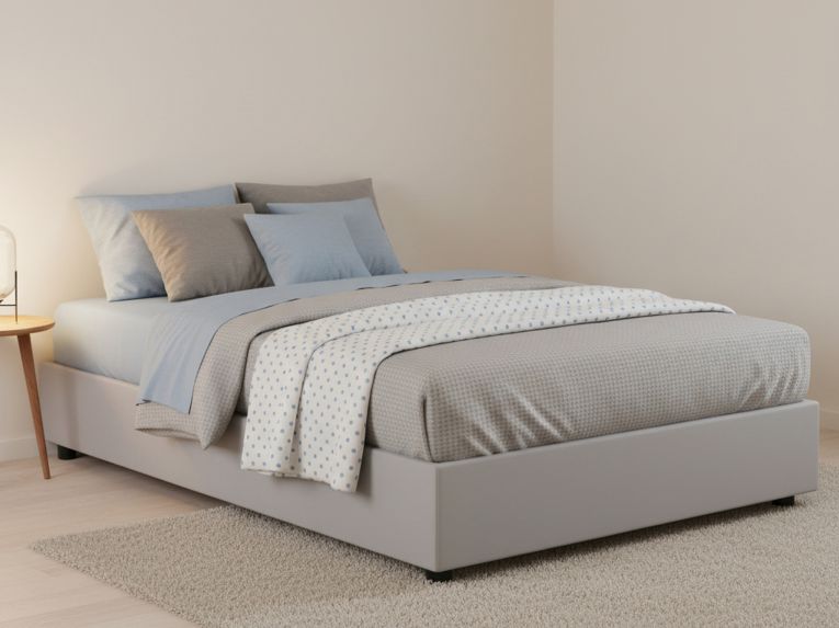 Letto piazza e mezza Atar, con materasso Cm 120x190 incluso, Bianco