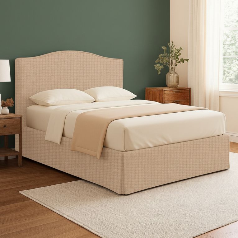 Letto Piazza e Mezza Beige Sfoderabile Contenitore, Dimensione Materasso 120x190 cm - Lavagna