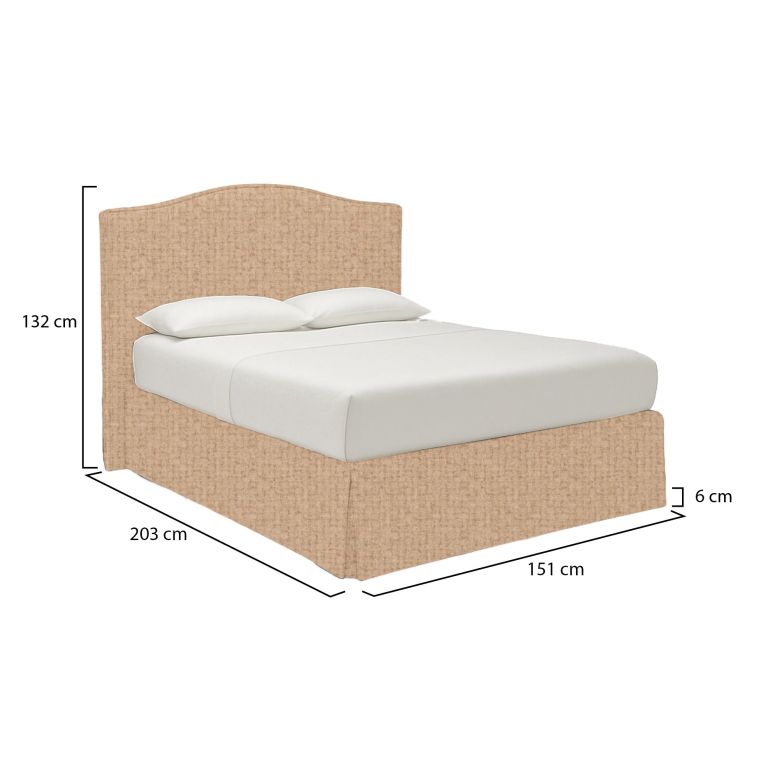 Letto Piazza e Mezza Beige Sfoderabile Contenitore, Dimensione Materasso 120x190 cm - Lavagna