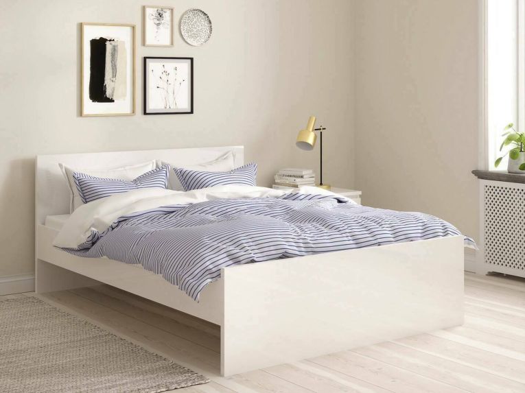 Letto piazza e mezza Bora, 146x207 h80 cm, Bianco