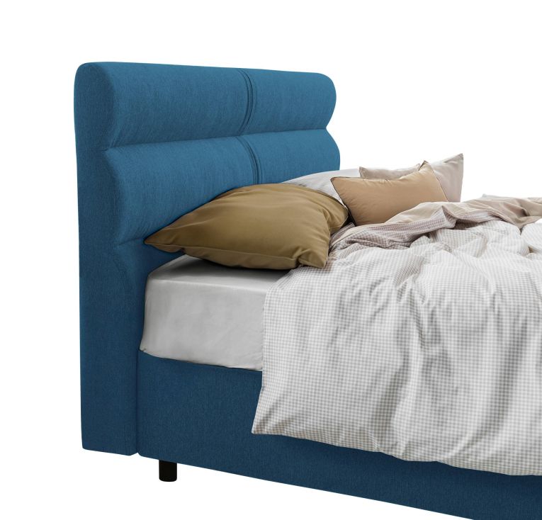 Letto piazza e mezza Brivio, Adatto a materasso Cm 120x190, Blu