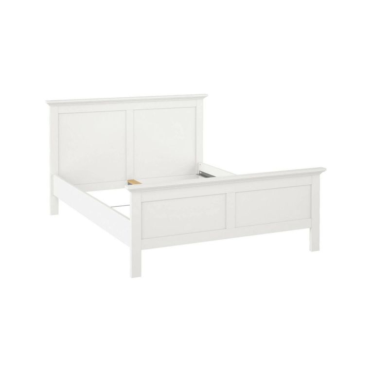 Letto piazza e mezza Christelle, Sommier per camera da letto, Giroletto per stanza, Struttura porta materasso, 172x213 h110 cm, Bianco