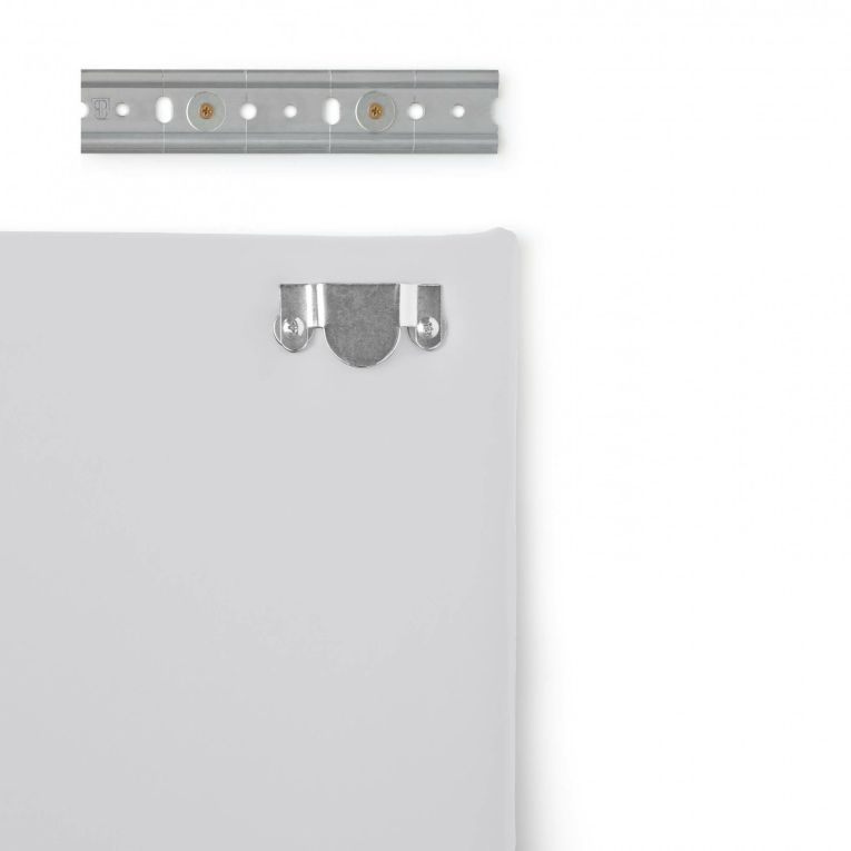 Letto piazza e mezza Cleo, Testata in ecopelle a muro, 100% Made in Italy, adatta a letto da una piazza e mezza, Cm 130x60, Bianco