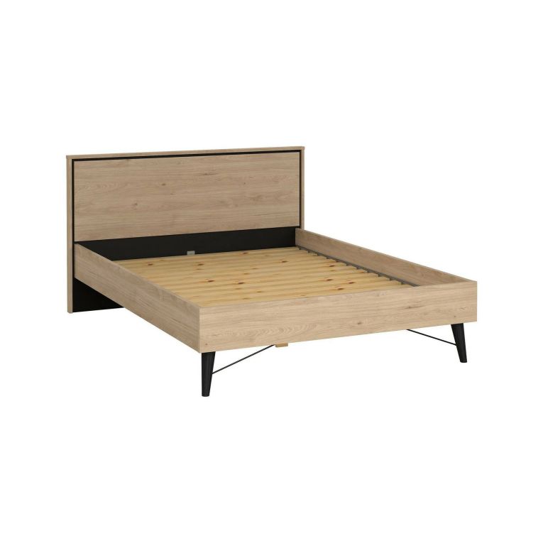 Letto piazza e mezza Elida, 206x153 h91 cm, Rovere