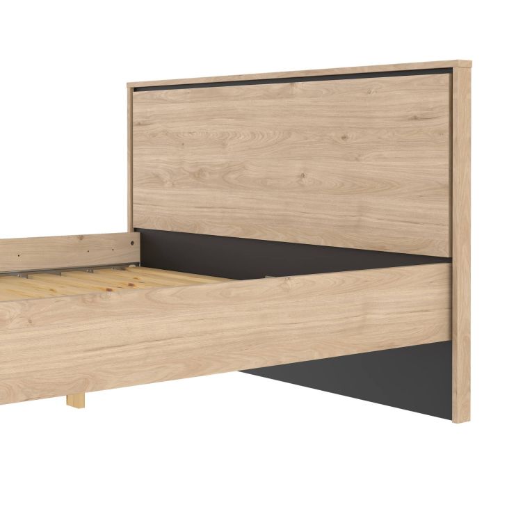 Letto piazza e mezza Elida, 206x153 h91 cm, Rovere