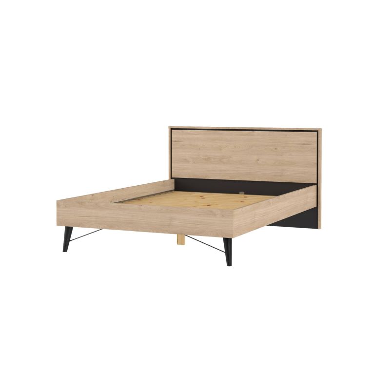 Letto piazza e mezza Elida, 206x153 h91 cm, Rovere