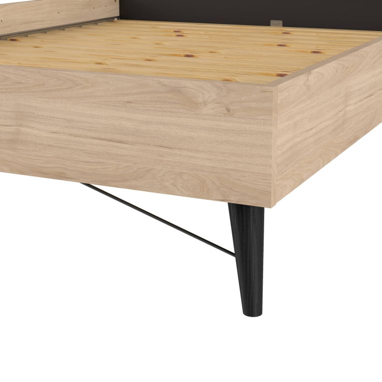 Letto piazza e mezza Elida, 206x153 h91 cm, Rovere