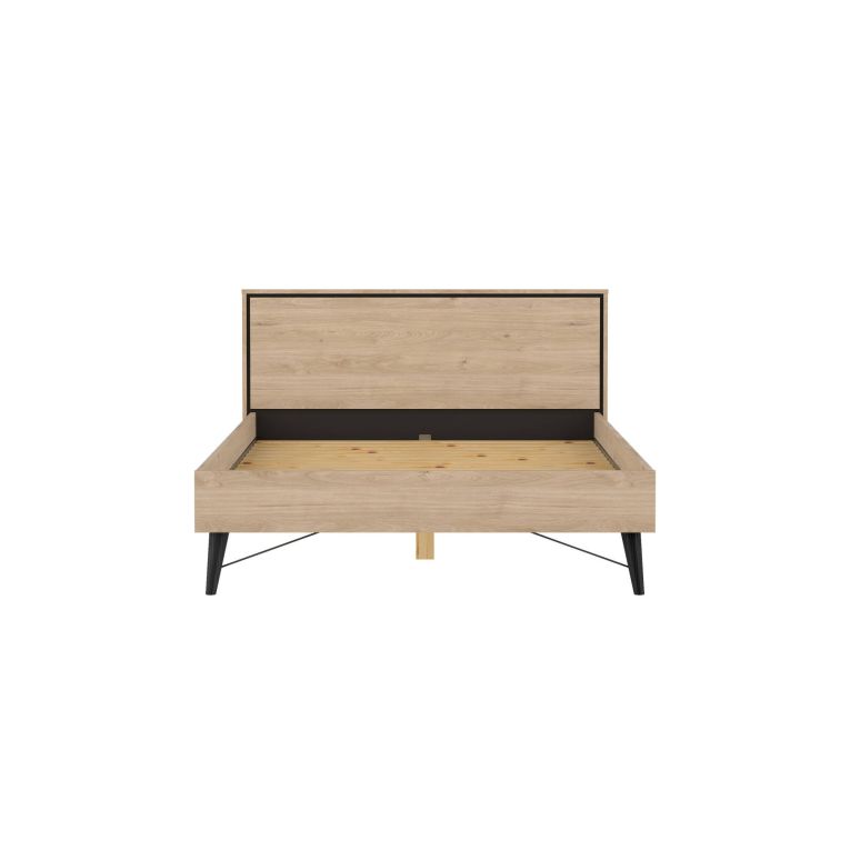 Letto piazza e mezza Elida, 206x153 h91 cm, Rovere