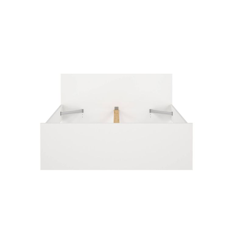 Letto piazza e mezza Geraldine, Sommier per camera da letto, Giroletto per stanza, Struttura porta materasso, 197x146 h80 cm, Bianco