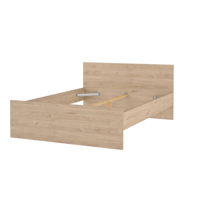 Letto piazza e mezza Geraldine, Sommier per camera da letto, Giroletto per stanza, Struttura porta materasso, 197x146 h80 cm, Rovere