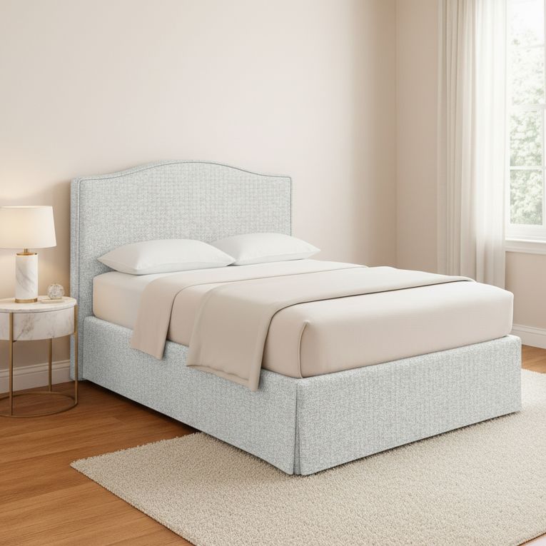 Letto Piazza e Mezza Grigio Chiaro Sfoderabile Contenitore, Dimensione Materasso 120x190 cm - Lavagna