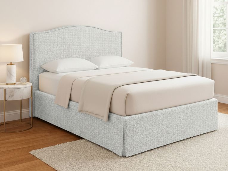 Letto Piazza e Mezza Grigio Chiaro Sfoderabile Contenitore, Dimensione Materasso 120x190 cm - Lavagna