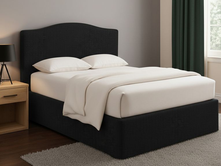 Letto Piazza e Mezza Grigio Scuro Sfoderabile Contenitore, Dimensione Materasso 120x190 cm - Lavagna