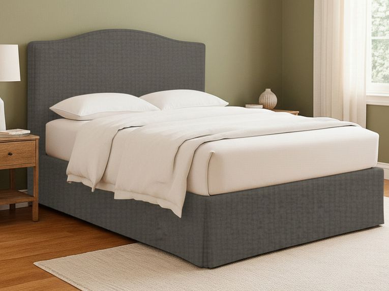 Letto Piazza e Mezza Grigio Tortora Sfoderabile Contenitore, Dimensione Materasso 120x190 cm - Lavagna