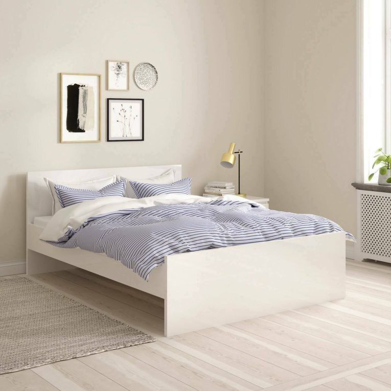 Letto piazza e mezza Gustava, 146x197 h80 cm, Bianco