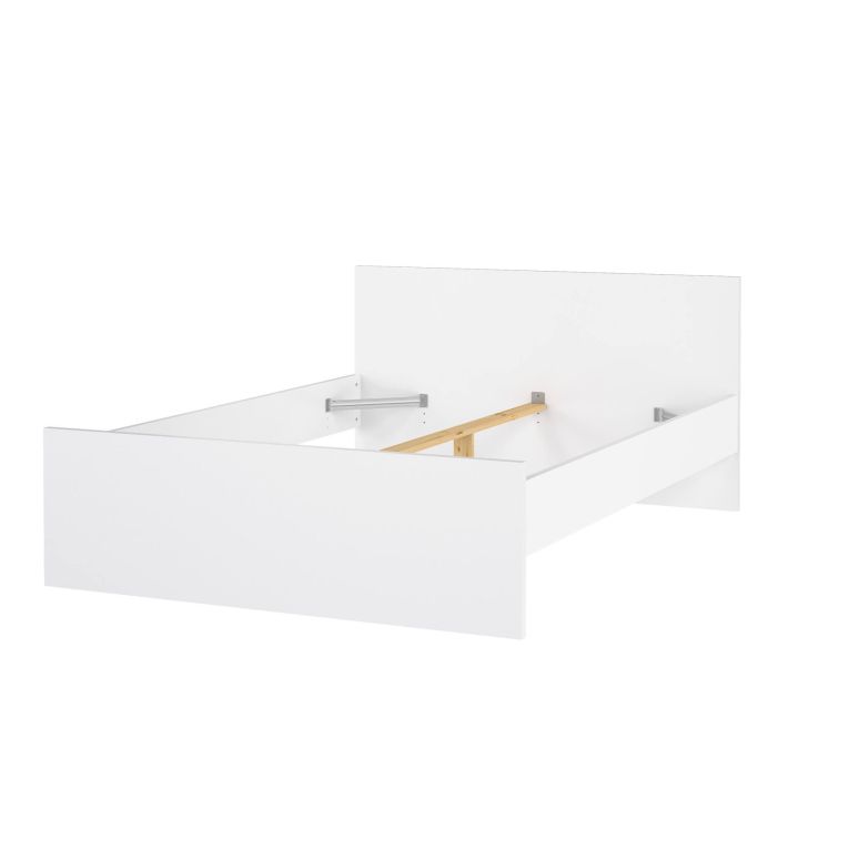 Letto piazza e mezza Gustava, 146x197 h80 cm, Bianco