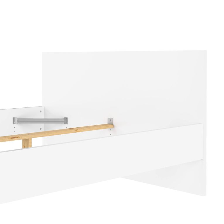 Letto piazza e mezza Gustava, 146x197 h80 cm, Bianco