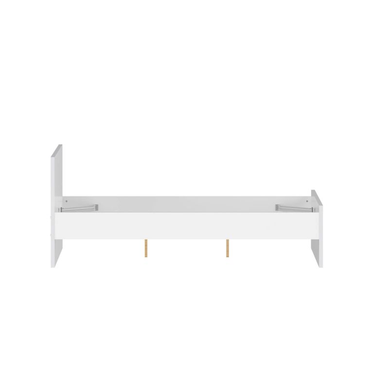 Letto piazza e mezza Gustava, 146x197 h80 cm, Bianco