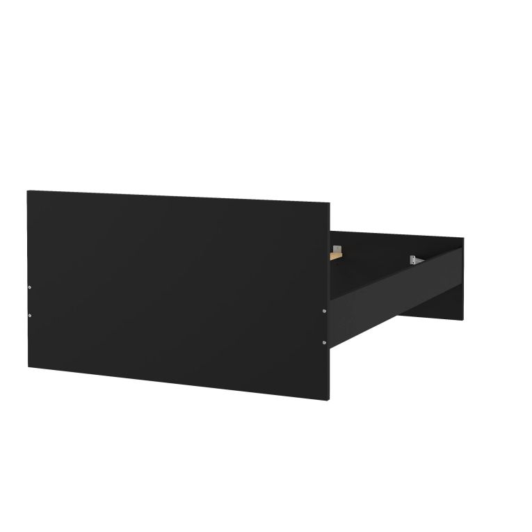 Letto piazza e mezza Gustava, 146x197 h80 cm, Nero