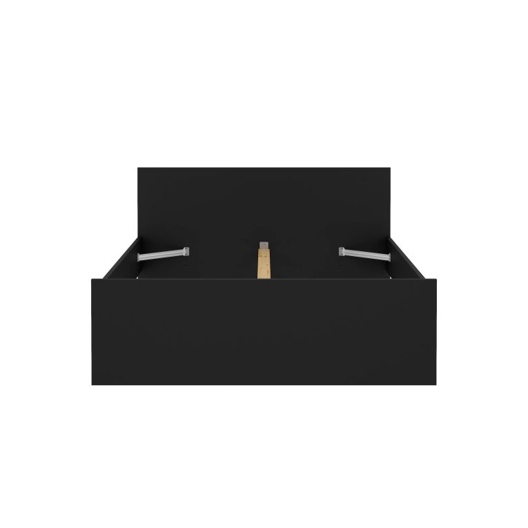Letto piazza e mezza Gustava, 146x197 h80 cm, Nero