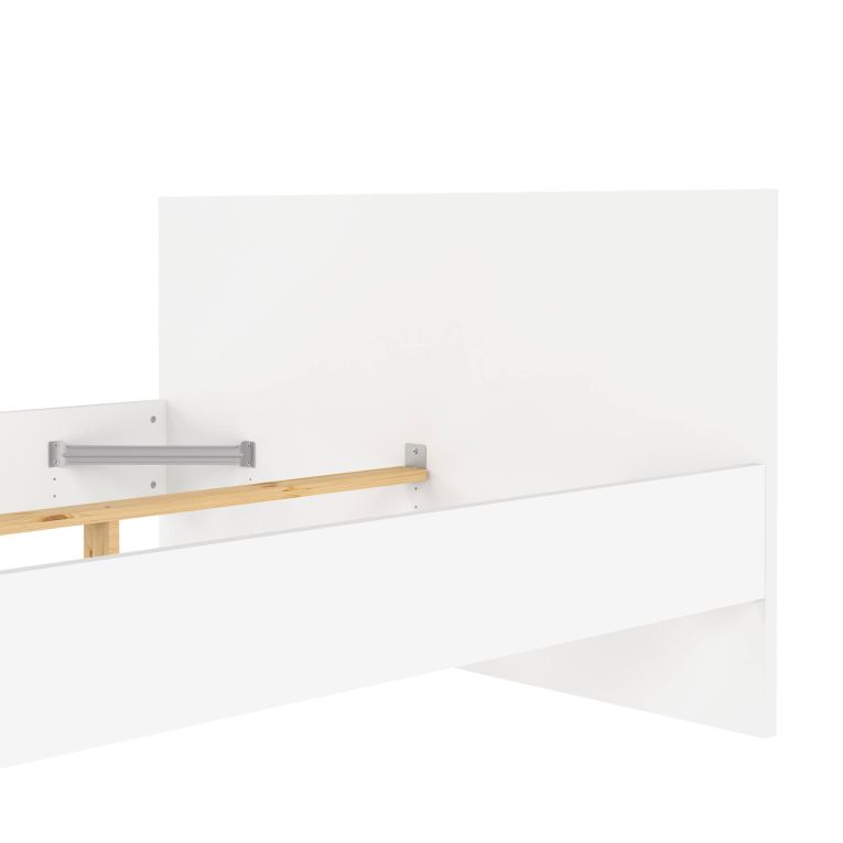 Letto piazza e mezza Gustava, 197x146 h80 cm, Bianco