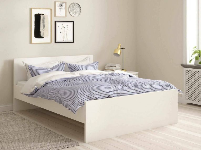 Letto piazza e mezza Gustava, 197x146 h80 cm, Bianco