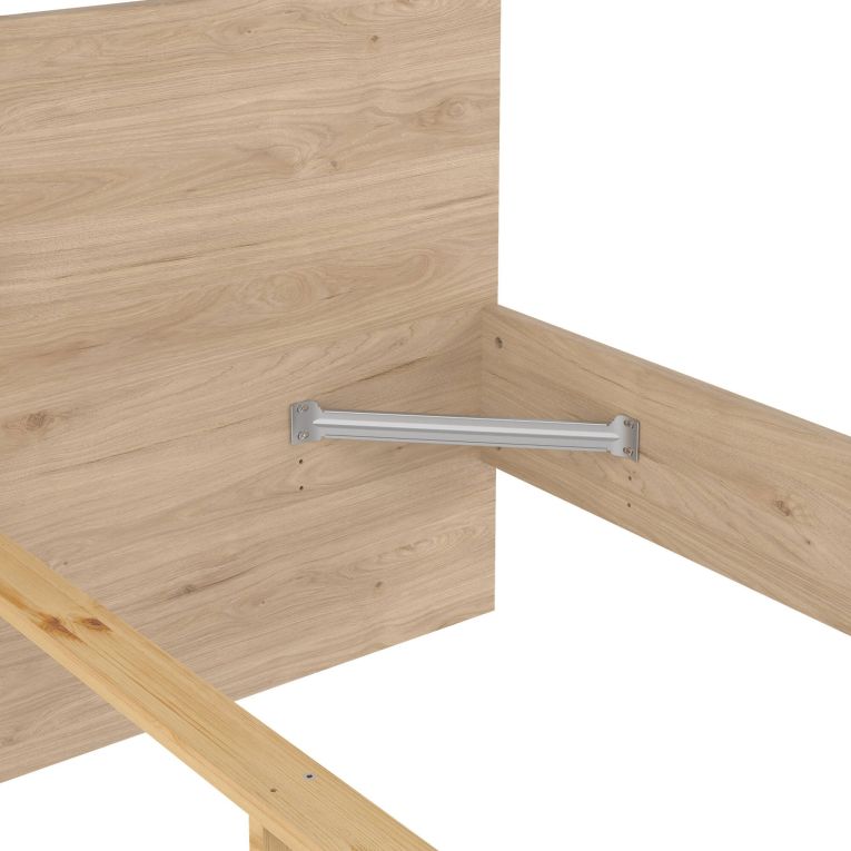 Letto piazza e mezza Gustava, 197x146 h80 cm, Rovere