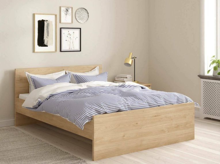 Letto piazza e mezza Gustava, 197x146 h80 cm, Rovere
