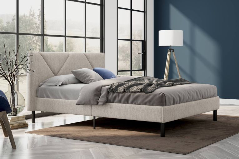 Letto piazza e mezza Hemera, 120x190 cm, Beige