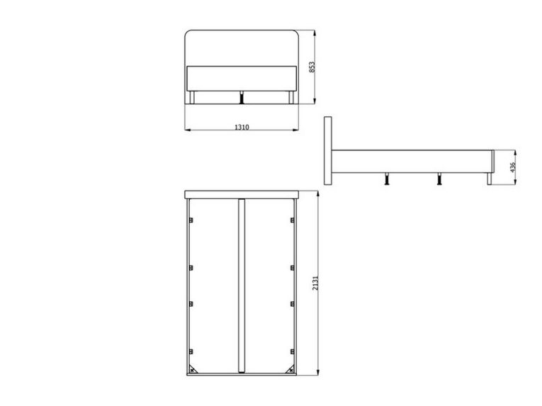 Letto Piazza e Mezza Marrone Rovere Grigio Grigio Dimensione Materasso 120x200 cm, Imbottito - Norcia